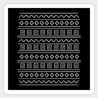 African pattern - Black background Sticker